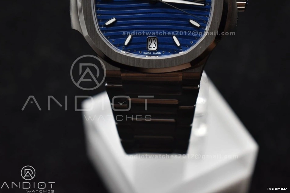 Best Blue Clone 7118 3KF Bracelet 915 V Edition on SS Dial 1:1 Flexible Super Textured Nautilus A324 0817